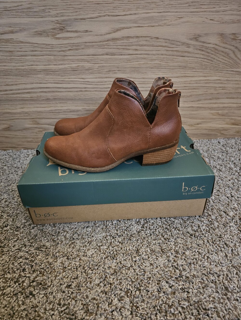 BOC LUCY TAN ANKLE BOOTS